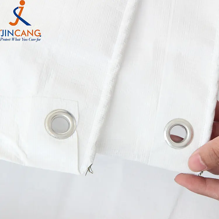 180 g valkoinen painetulla pe -tarpauliinilla