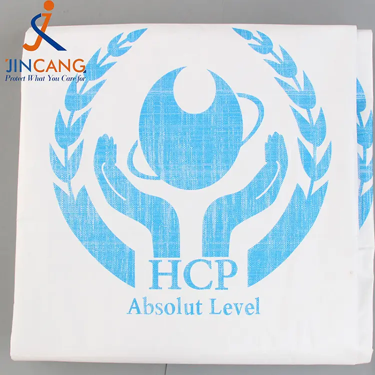 180 g valkoinen painetulla pe -tarpauliinilla